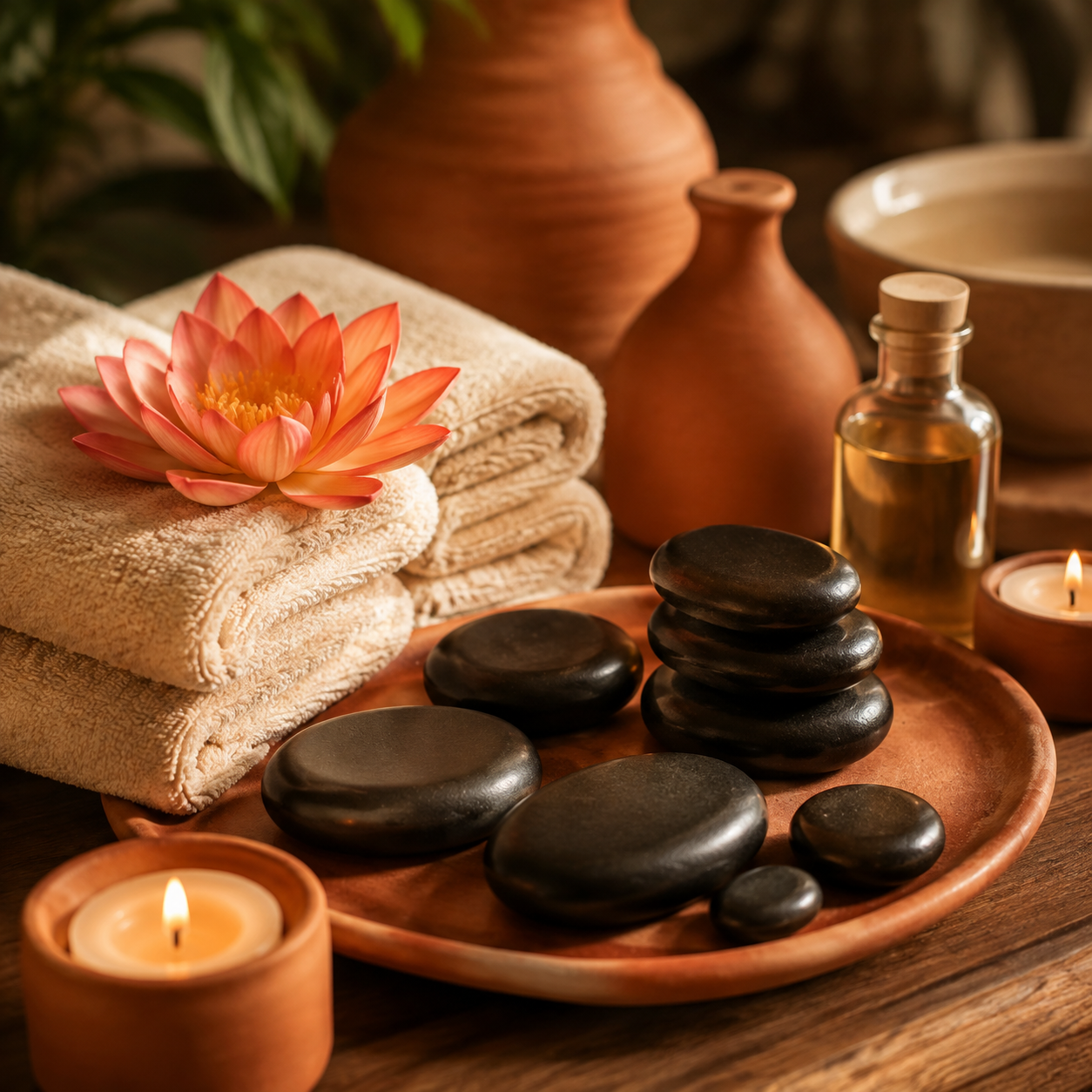 Hot stone massage bij Thao Massage Spa in Hilversum